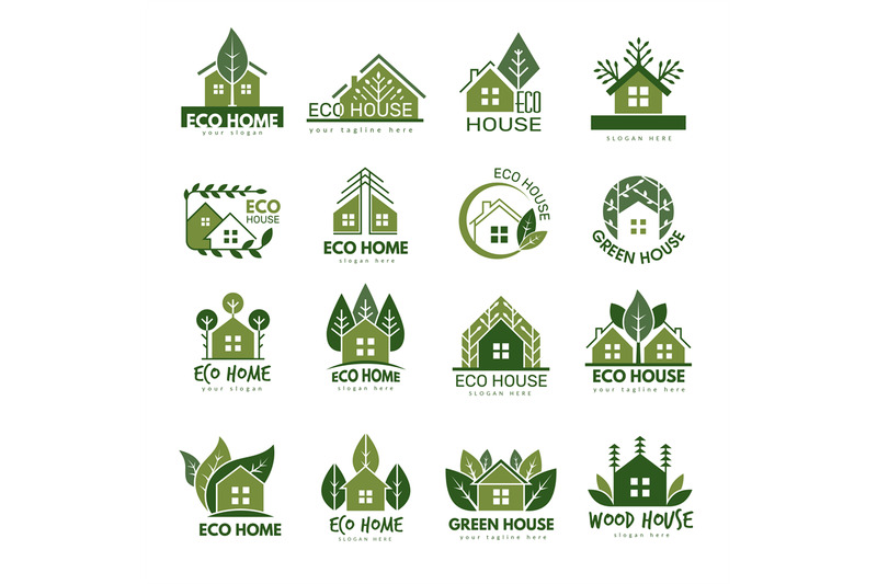 eco-house-wooden-home-logos-and-symbols-recent-vector-real-estate-tem