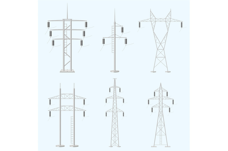 electricity-poles-metal-surface-voltage-power-construction-decent-vec