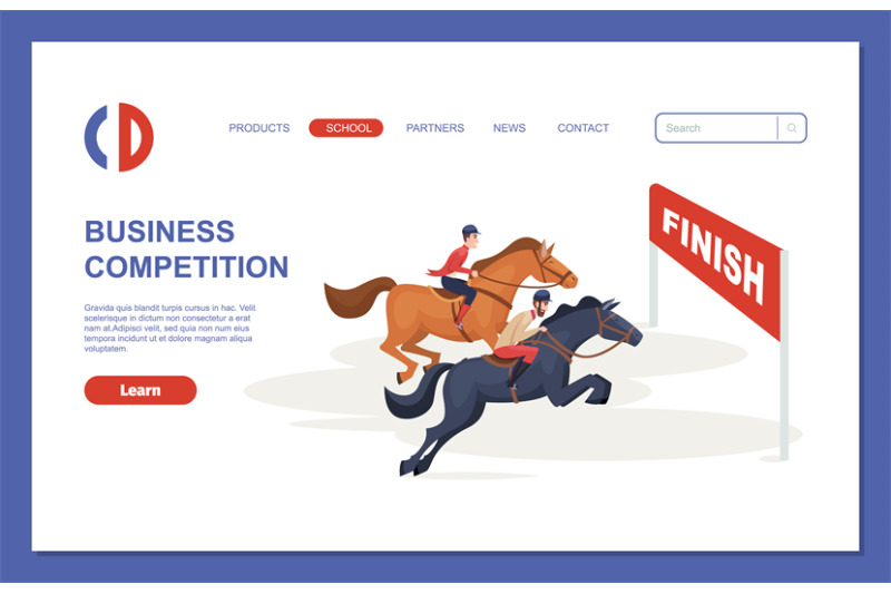 business-competition-landing-horse-riders-moving-to-finish-vector-te