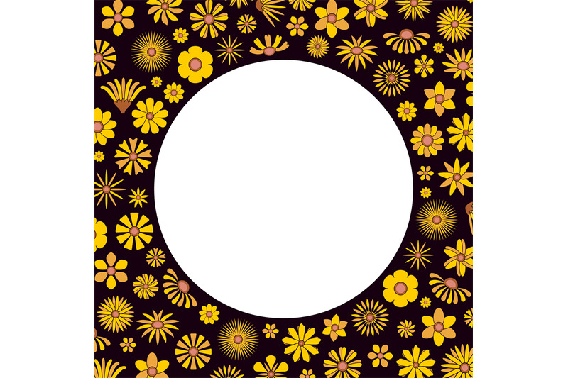 flowers-background-yellow-flowers-in-stylized-circle-vector-backgroun