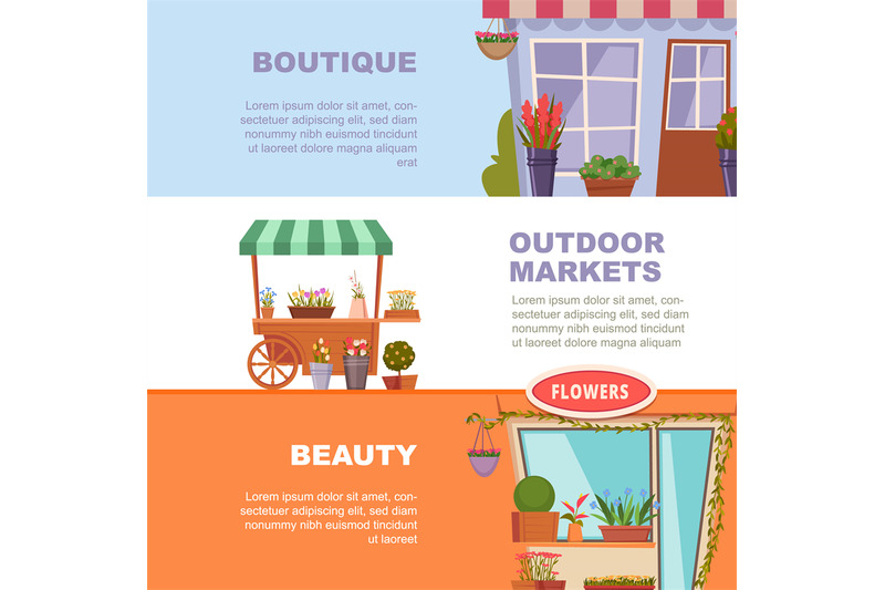 flowers-boutique-ads-banners-with-outdoor-flowers-marketplaces