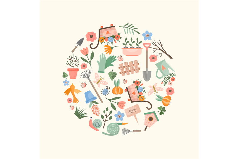 gardening-circle-summer-elements-in-round-form-vector-stylized-backgr