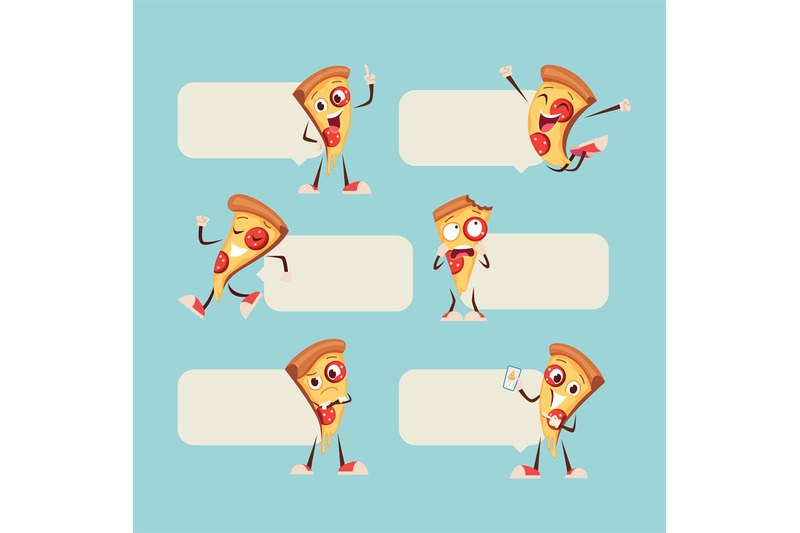 pizza-characters-sliced-pizza-mascot-with-funny-faces-standing-near-b