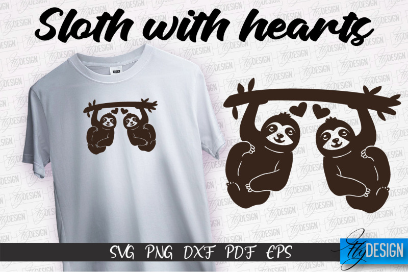 sloth-with-hearts-svg-lazy-design-svg-svg-file