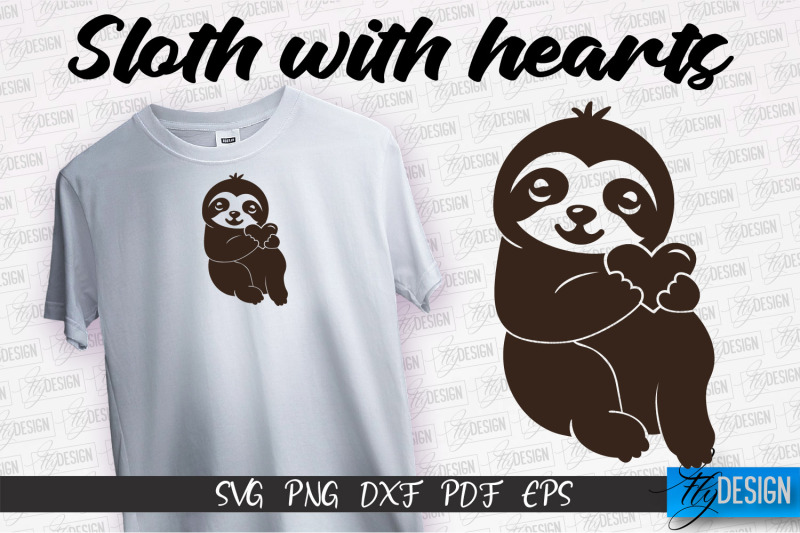 sloth-with-hearts-svg-lazy-design-svg-svg-file