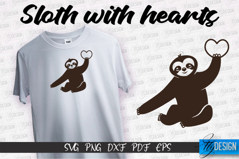 sloth-with-hearts-svg-lazy-design-svg-svg-file