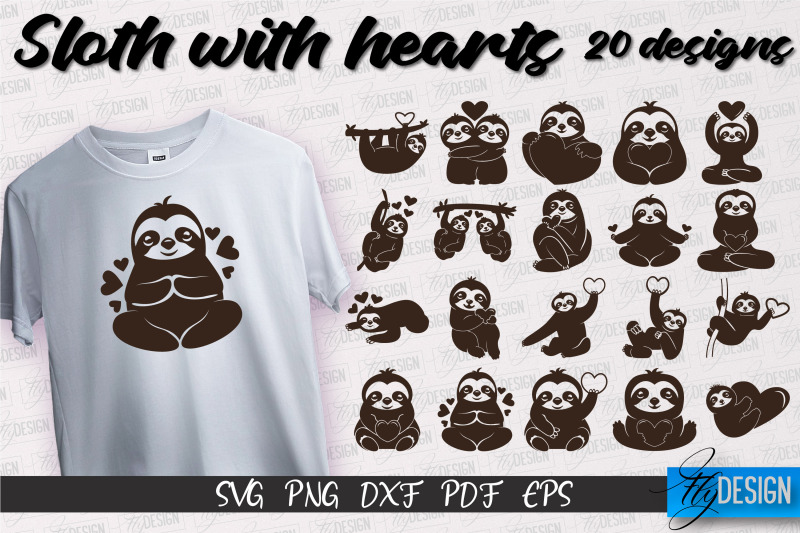 sloth-with-hearts-svg-lazy-design-svg-svg-file
