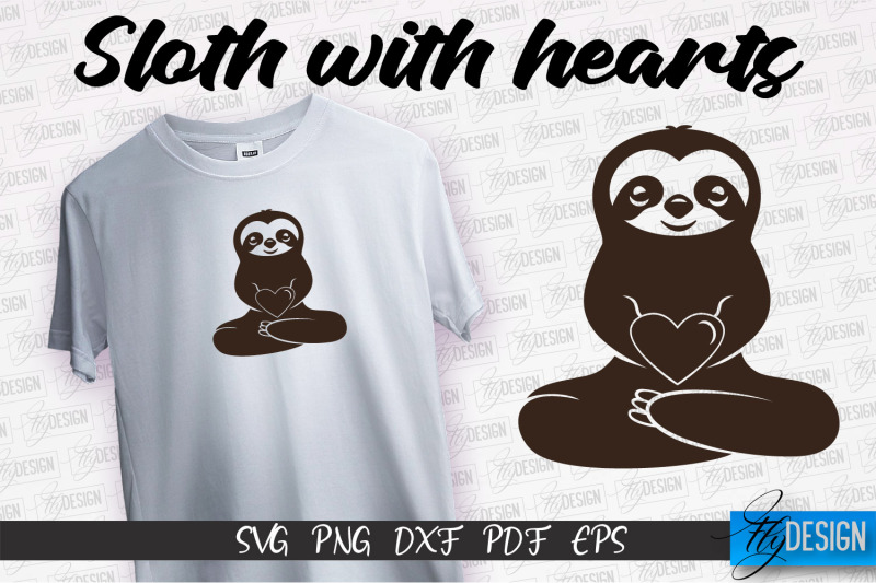 sloth-with-hearts-svg-lazy-design-svg-svg-file