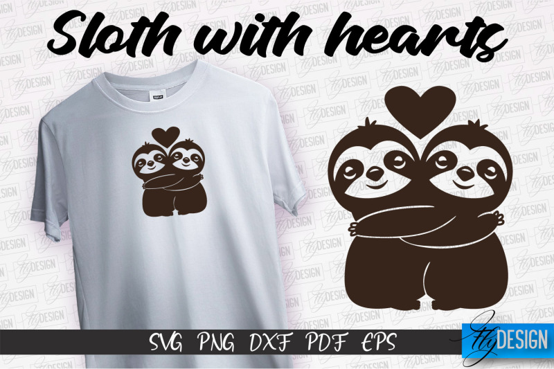 sloth-with-hearts-svg-lazy-design-svg-svg-file