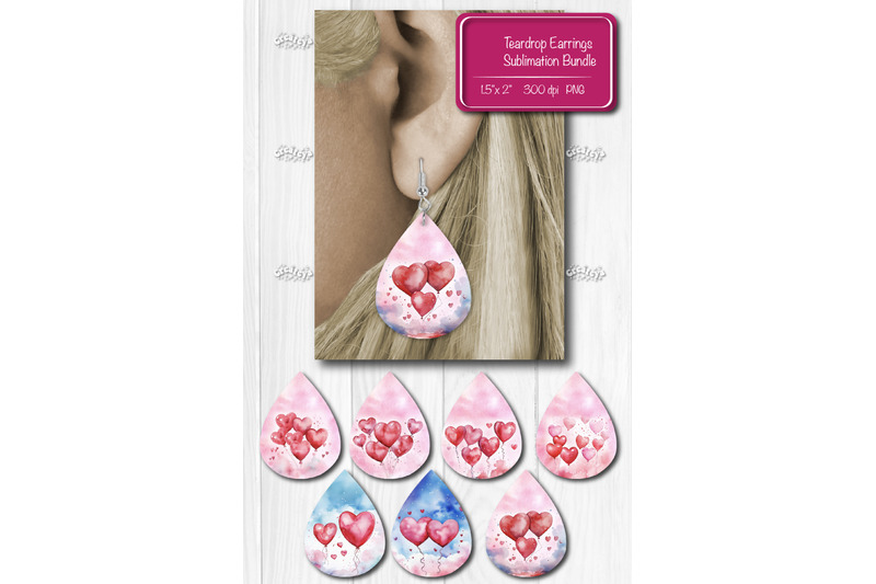 teardrop-sublimation-earring-bundle-heart-balloon-sublimation-design-v
