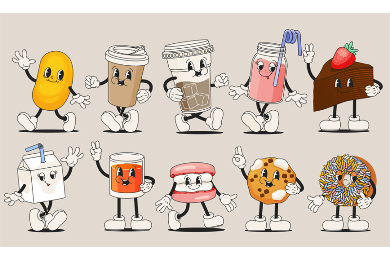 retro-cartoon-food-and-drink-funny-groovy-characters-of-drinks-color