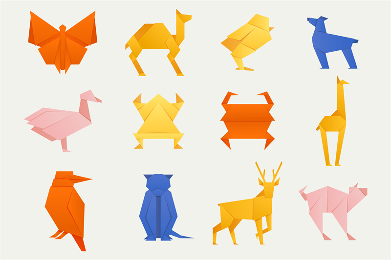 colorful-origami-animals-folded-origami-animal-models-japanese-zoo-a