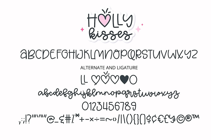 holly-kisses-a-cute-handwritten-font