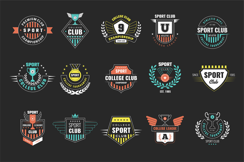 sport-emblem-fitness-logo-collection-sport-college-symbols-recent-vec