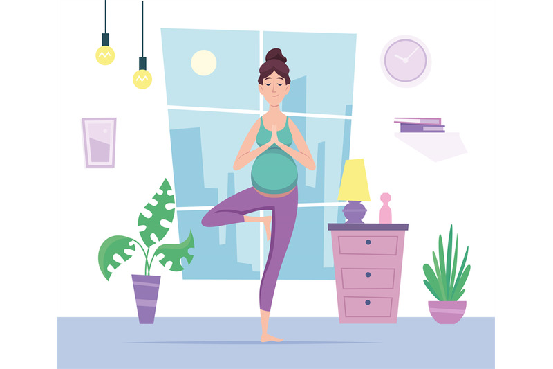 yoga-poses-home-sport-exercises-healthy-relax-yoga-asana-vector-back