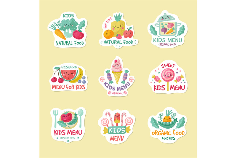 kids-menu-badges-with-place-for-text-restaurant-childrens-menu-recent