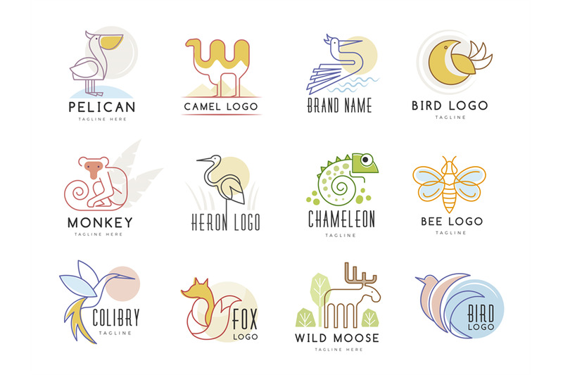 animal-logo-different-identity-brand-with-various-animals-recent-vect