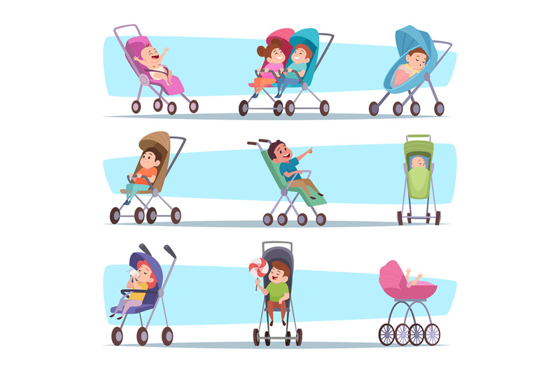 kids-in-strollers-happy-kids-walking-in-comfortable-strollers-exact-v