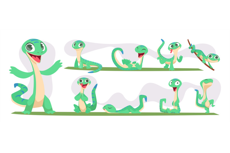 cartoon-iguana-cute-colored-lizard-exact-vector-pictures-set