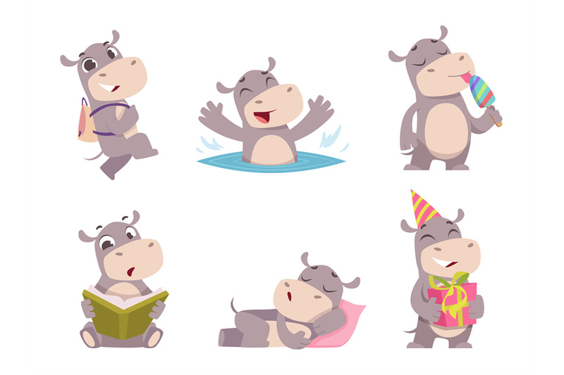 hippo-cute-african-cartoon-wild-animals-in-action-poses-exact-vector