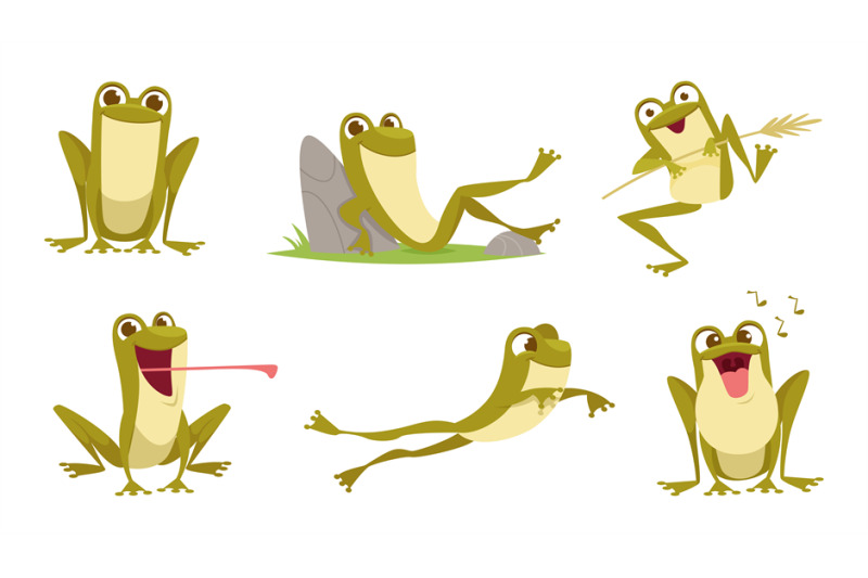 frog-cartoon-cute-toad-in-action-poses-exact-active-jumping-lazy-frog