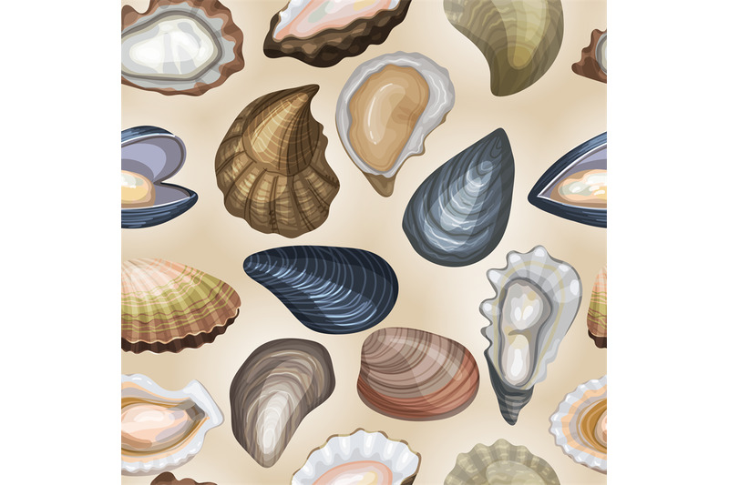marine-food-pattern-shells-collection-exotic-products-recent-vector-s