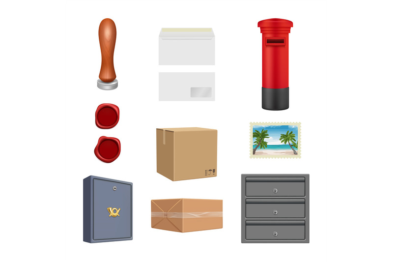 post-office-wax-stamp-cardboard-boxes-envelopes-decent-vector-realist