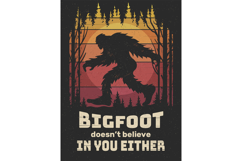 bigfoot-poster-print-design-projects-bigfoot-placard-recent-vector-ad