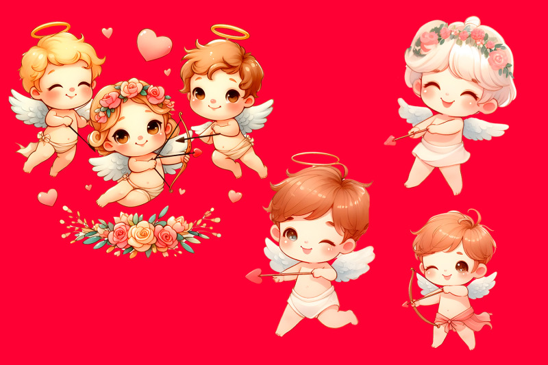 funny-cupids-sublimation-clipart-amur-babies