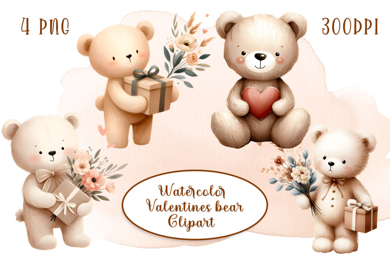 watercolor-cute-baby-bear-clipart-valentines-boho-animals