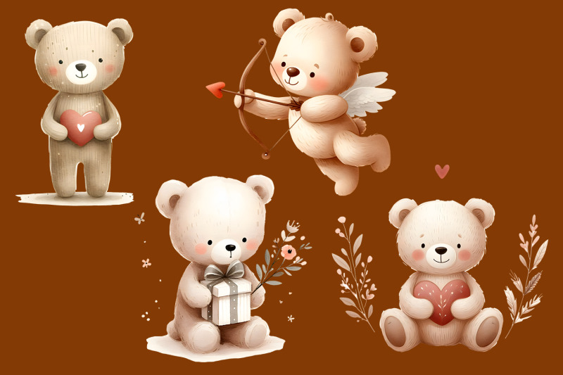 watercolor-cute-baby-bear-clipart-valentines-boho-animals