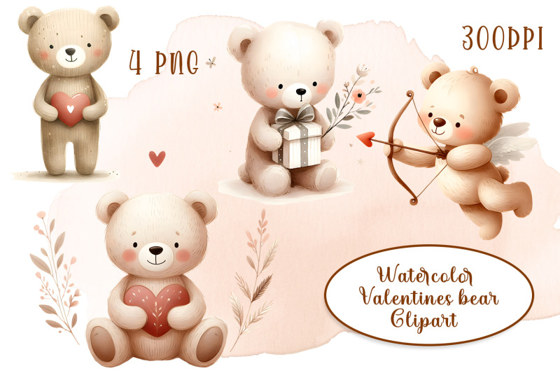 watercolor-cute-baby-bear-clipart-valentines-boho-animals