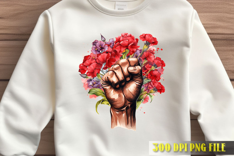 power-fist-amidst-roses-design