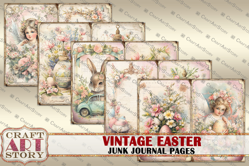 vintage-easter-angels-junk-journal-pages-printables