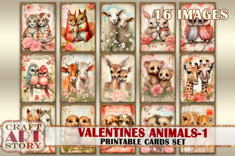 vintage-valentines-animals-printable-cards-set-1-printables