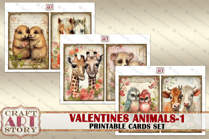 vintage-valentines-animals-printable-cards-set-1-printables