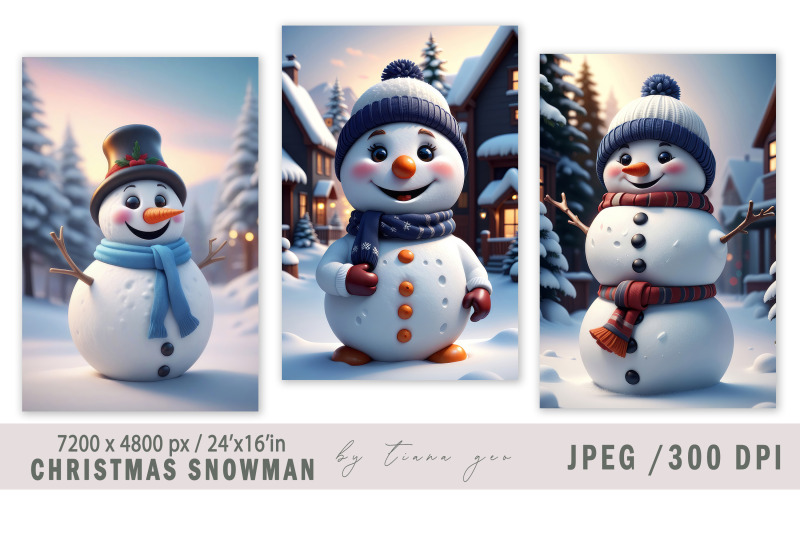 christmas-snowman-illustrations-for-posters-3-jpeg