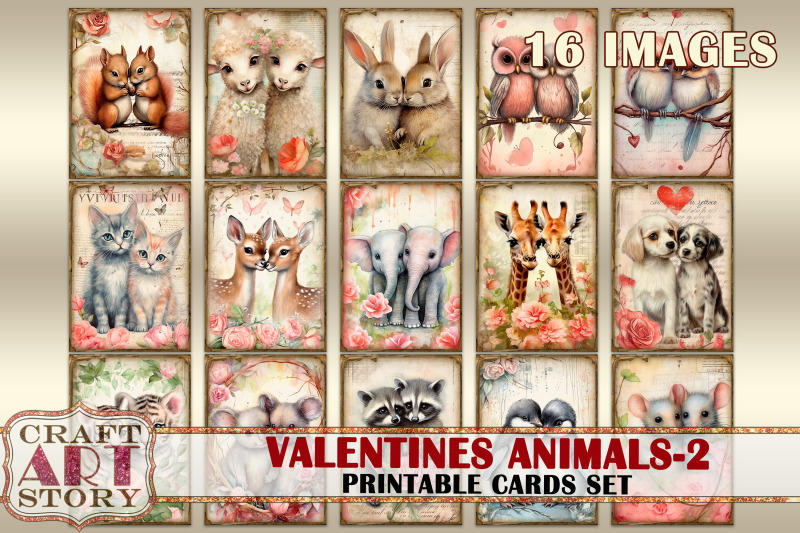 vintage-valentines-animals-printable-cards-set-2-printables