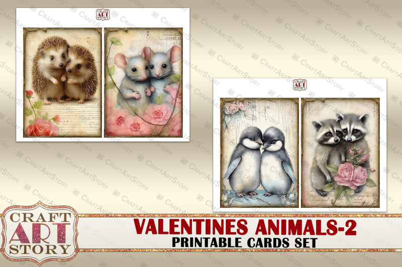 vintage-valentines-animals-printable-cards-set-2-printables