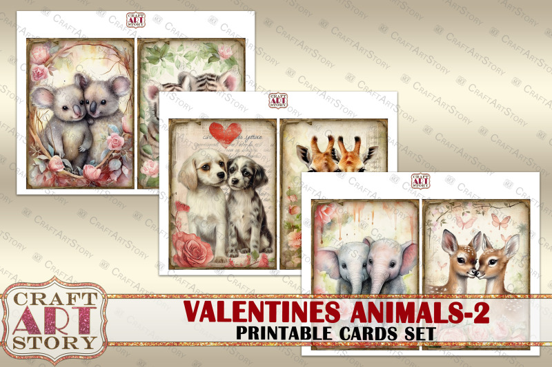 vintage-valentines-animals-printable-cards-set-2-printables