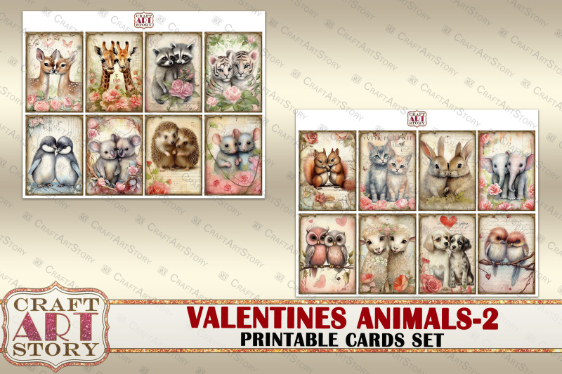 vintage-valentines-animals-printable-cards-set-2-printables