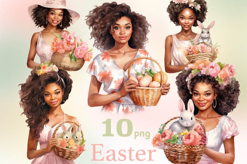 easter-pastel-clipart-black-woman-clipart