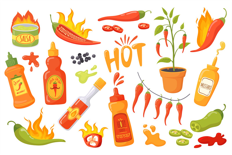 cartoon-burning-sauce-hot-peppers-spicy-meal-dip-chilli-ketchup-burn