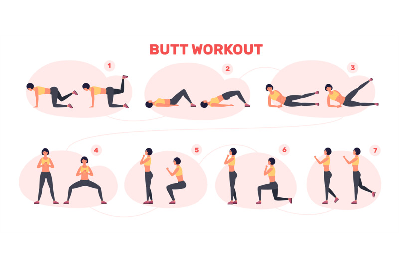 butt-workout-steps-fitness-exercise-training-buttocks-exercising-squa