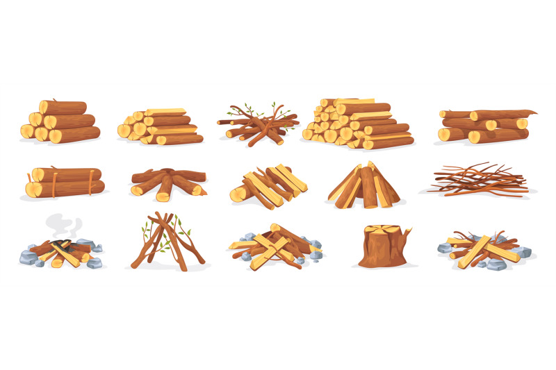 pile-firewood-stack-wood-log-bonfire-cartoon-sticks-branches-timber