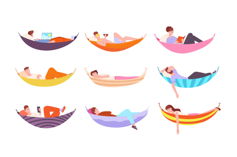 people-in-hammocks-man-lying-relaxing-swing-hammock-freelancer-worki