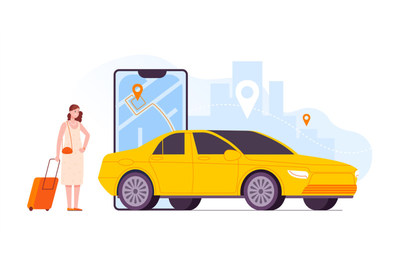 cabs-service-application-woman-waiting-taxi-car-route-in-airport-loca