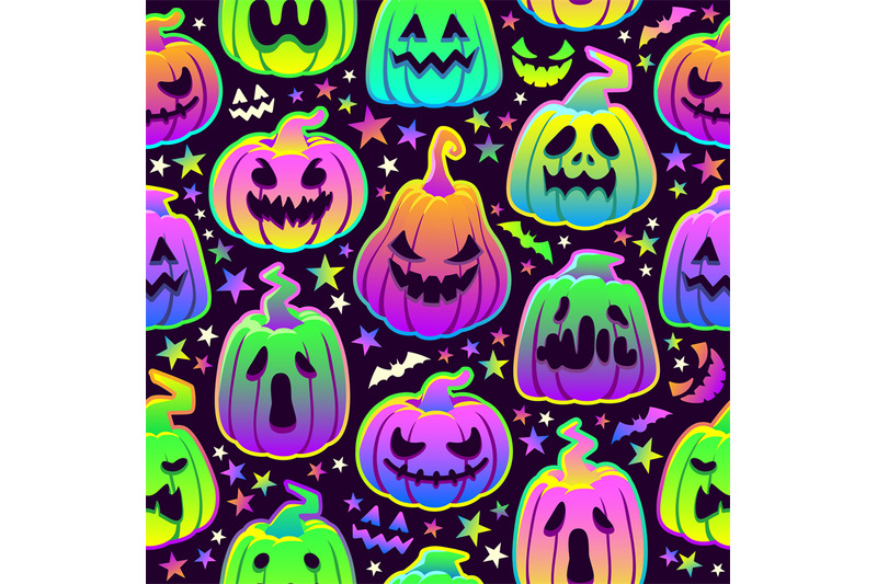 neon-pumpkin-pattern-halloween-pumpkins-seamless-background-multicol