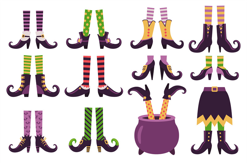 witch-legs-cartoon-witches-feet-in-shoes-boots-stockings-cauldron-pot