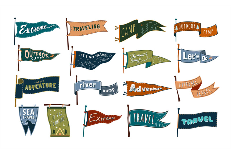 travel-pennants-summer-camp-let-go-travel-and-camping-flags-adventu